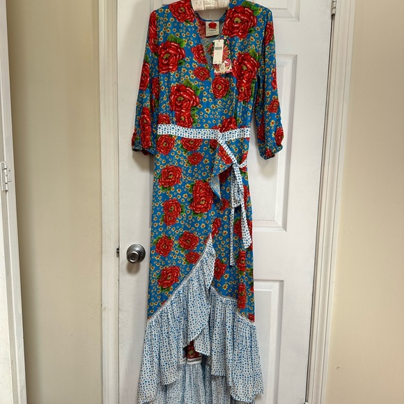 NWT Farm Rio Susanne Maxi Wrap Dress - Picture 2 of 4